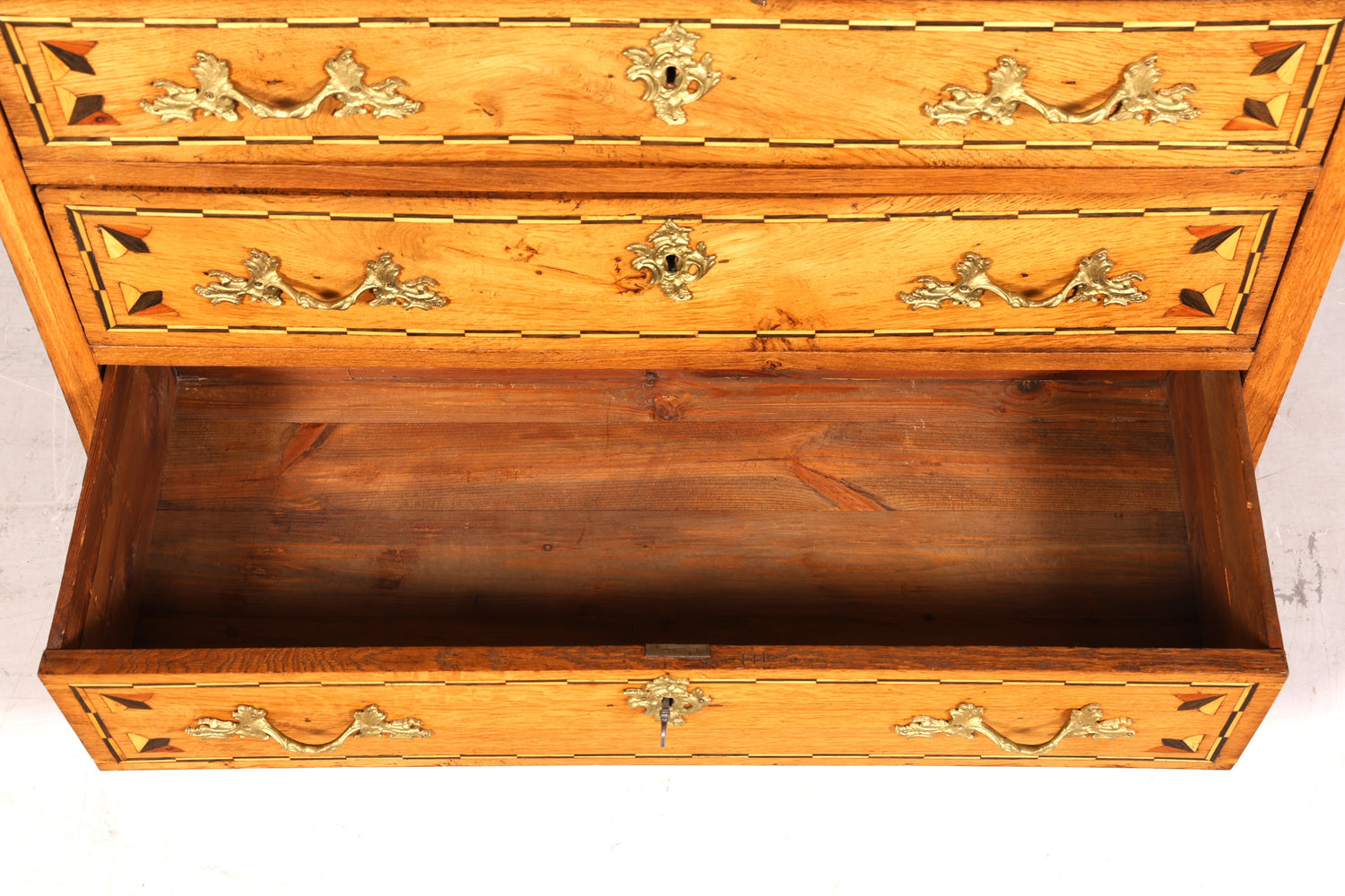 Original Barock Sekretär um 1800 Kommode Antik massiv Holz Schreibtisch Schreibkommode