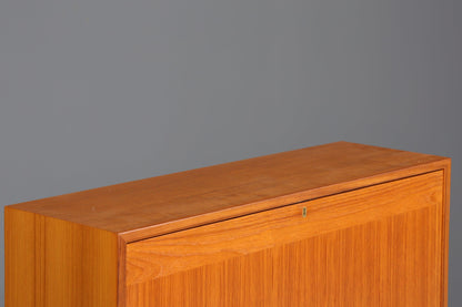 Schlichter Mid Century Schrank Sekretär Bücherregal Retro Highboard Vintage Regal 60s