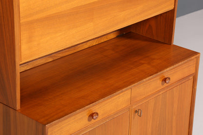Schlichter Mid Century Schrank Vintage Highboard Sekretär echt Holz Regal 60er Jahre