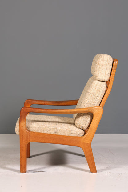 Wunderschöner Original Juul Kristensen Sessel Mid Century Liegefunktion Armlehnsessel Made in Denmark Teak Holz Lounge Sessel 60s 2 von 2
