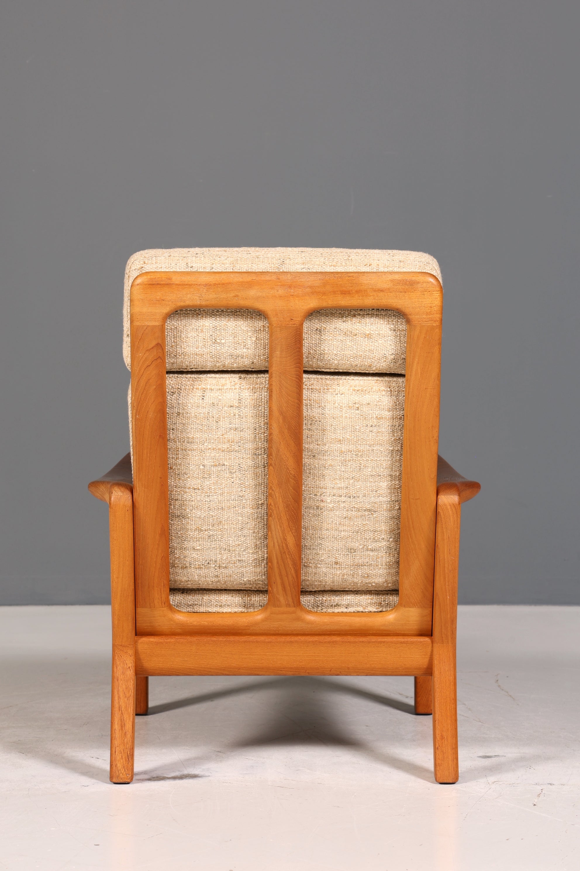 Wunderschöner Original Juul Kristensen Sessel Mid Century Liegefunktion Armlehnsessel Made in Denmark Teak Holz Lounge Sessel 60s 2 von 2