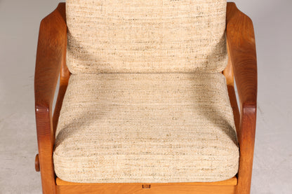Wunderschöner Original Juul Kristensen Sessel Mid Century Liegefunktion Armlehnsessel Made in Denmark Teak Holz Lounge Sessel 60s 2 von 2