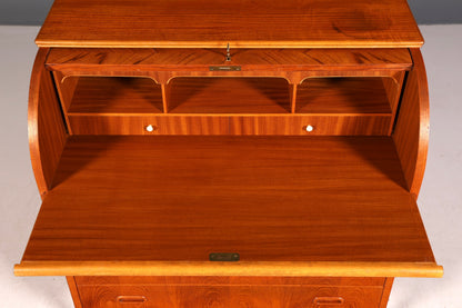 Wunderschöner Mid Century Rollladen Sekretär Danish Design echt Holz Schreibkommode 60er Jahre