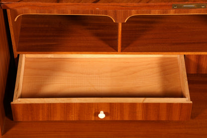Wunderschöner Mid Century Rollladen Sekretär Danish Design echt Holz Schreibkommode 60er Jahre
