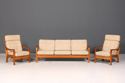 Wunderschöner Original Juul Kristensen Sessel Mid Century Liegefunktion Armlehnsessel Made in Denmark Teak Holz Lounge Sessel 60s 2 von 2
