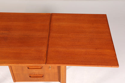 Wunderschöner Mid Century Schreibtisch Danish Design Teak Holz Bürotisch ausklappbarer Office Table Tisch