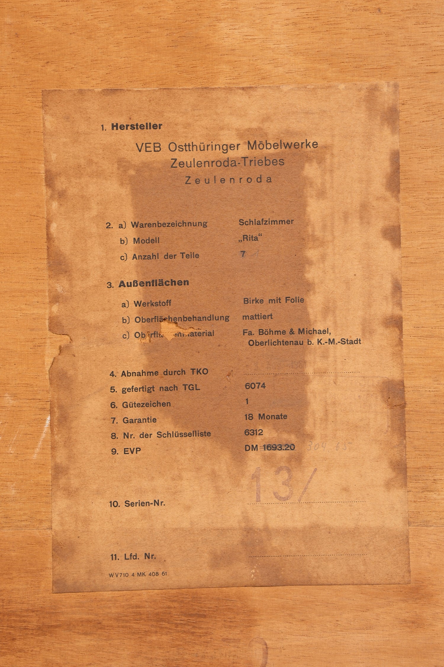 Traumhafter Mid Century Kleiderschrank Vintage Schrank Retro Wäscheschrank VEB