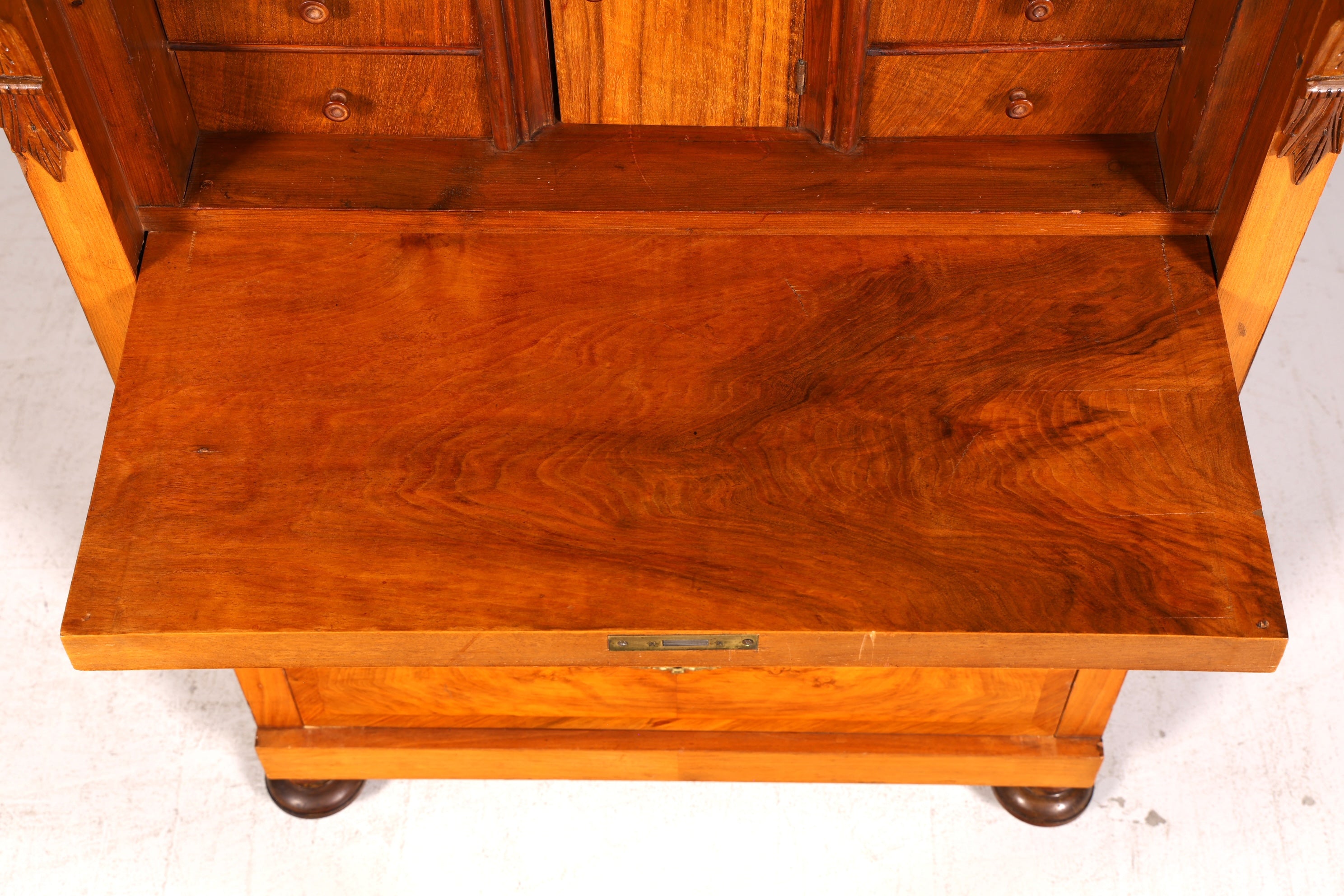Edler Gründerzeit Sekretär Vertiko Highboard Louis Philippe Kommode Antik um 1880 Schreibsekretär