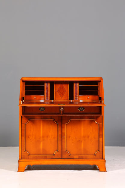Stilvoller Englischer Sekretär Original Heldense Büro Schreibtisch Eibe Antik 60S Schreibkommode UK Schrank