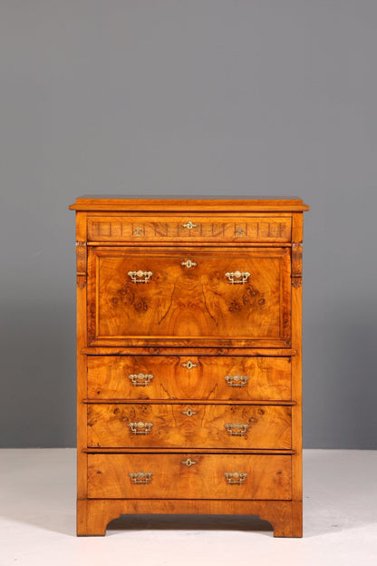 Wunderschöner Gründerzeit Sekretär Vertiko Highboard Louis Philippe Kommode um 1880