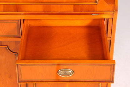 Stilvoller Englischer Sekretär Original Heldense Büro Schreibtisch Eibe Antik 60S Schreibkommode UK Schrank