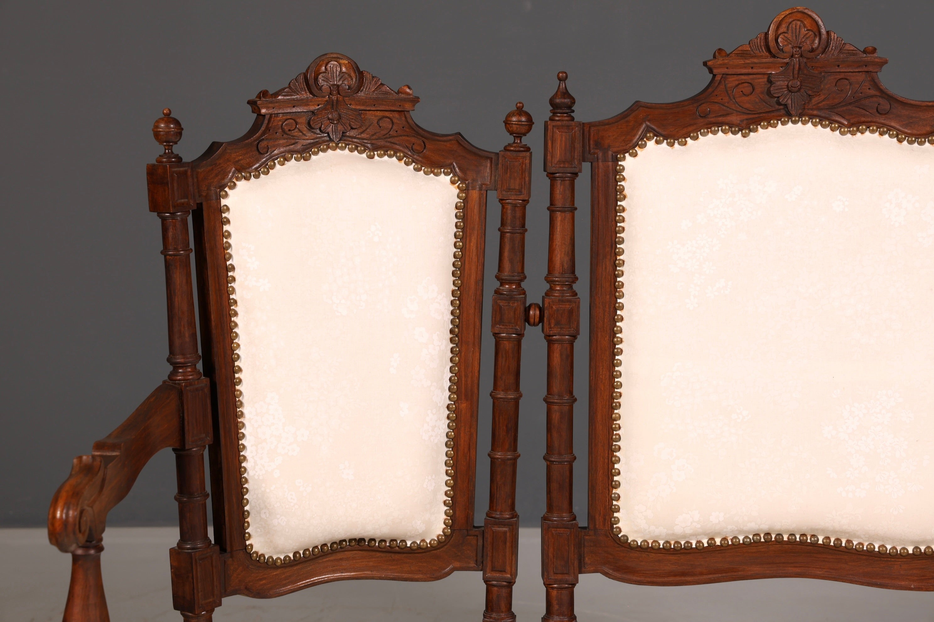 Elegant Neo-Renaissance bench, antique Gründerzeit sofa, upholstered bench, salon bench, bench