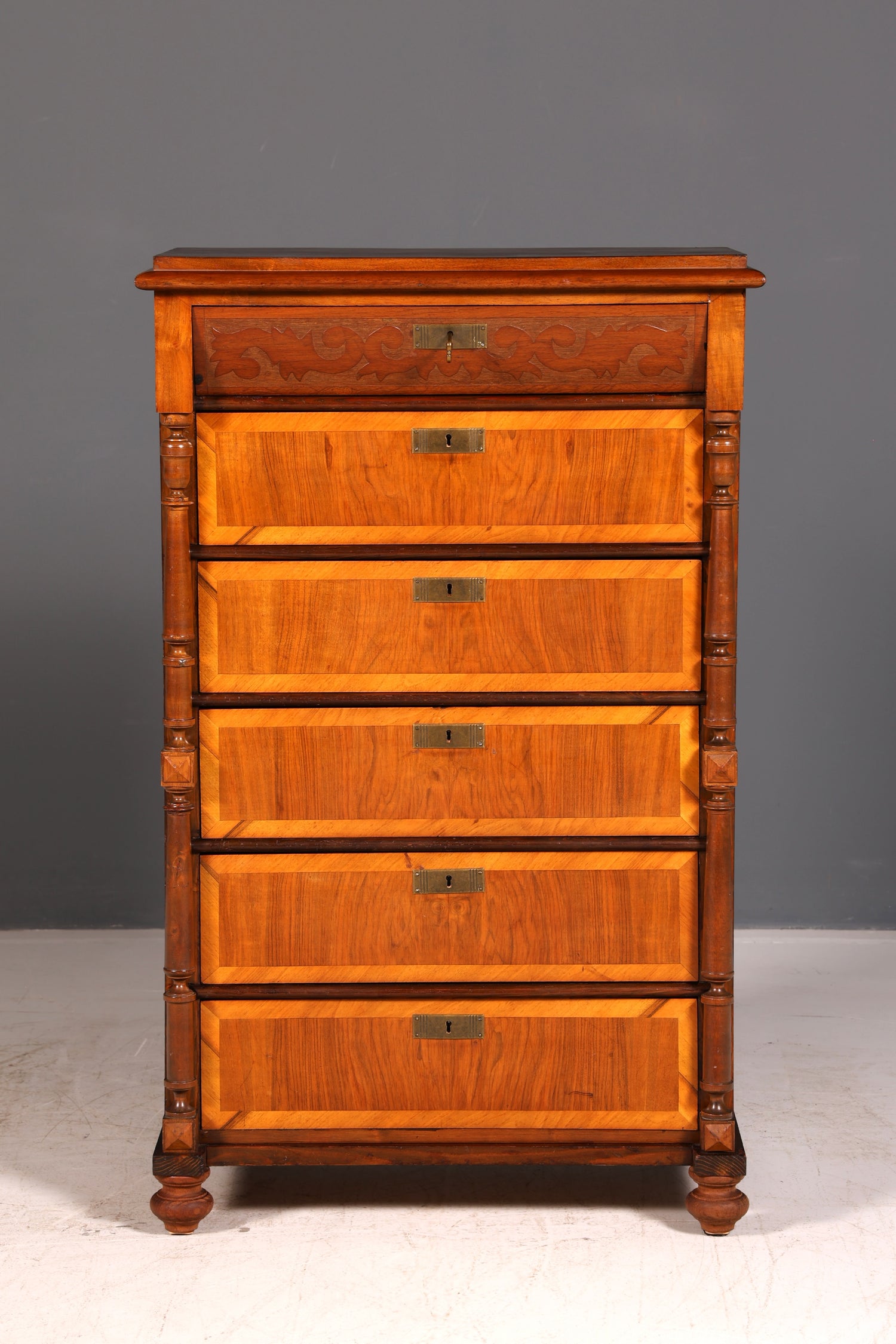 Beautiful German Gründerzeit chest of drawers, Art Nouveau vertiko, drawer chest, chiffoniere, antique linen cabinet, vintage