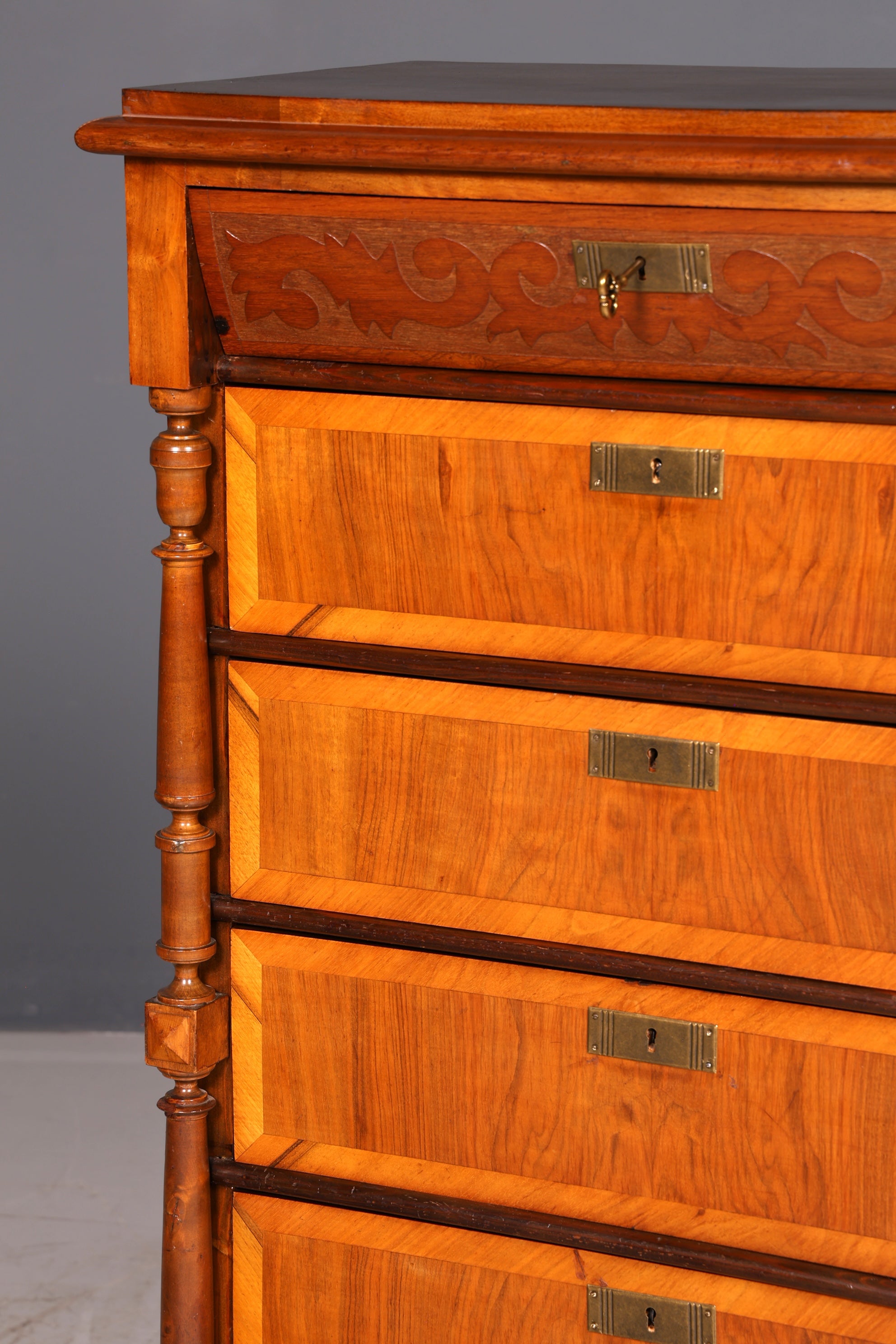 Beautiful German Gründerzeit chest of drawers, Art Nouveau vertiko, drawer chest, chiffoniere, antique linen cabinet, vintage