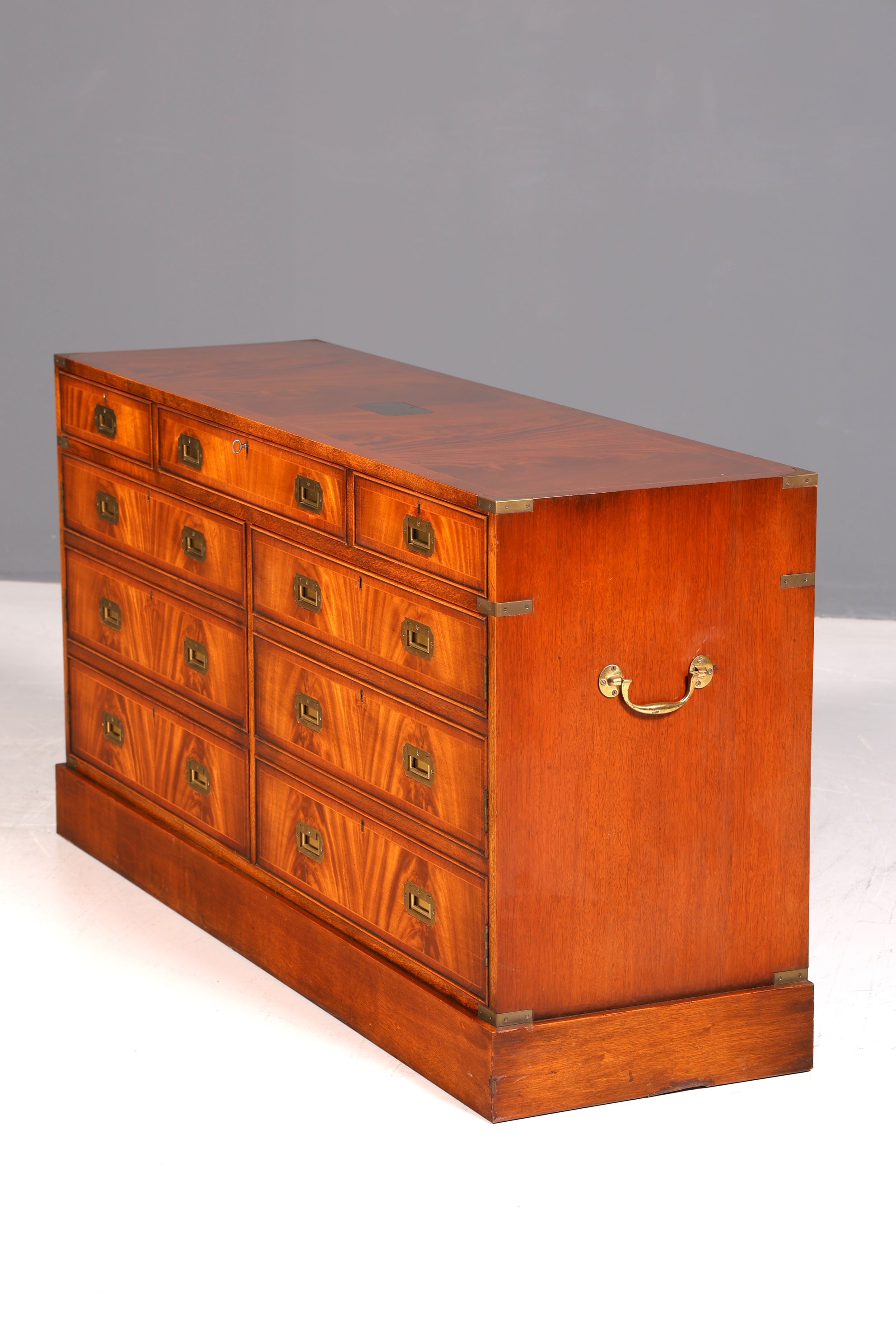 Traumhaftes Maritim Sideboard Englische Schiffs Kommode Englisch Antik Schrank Military Chest