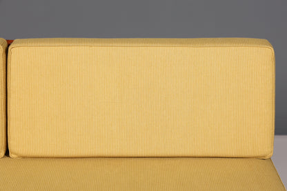Seltenes Original Knoll Antimott Sofa Mid Century Couch Daybed Teak Holz 3-Sitzer Sofa Schlafsofa