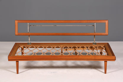 Seltenes Original Knoll Antimott Sofa Mid Century Couch Daybed Teak Holz 3-Sitzer Sofa Schlafsofa