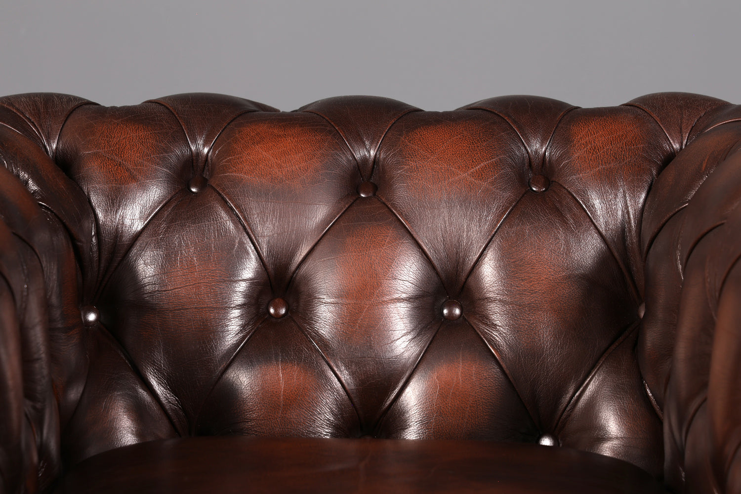 Elegant Original Centurion Chesterfield Armchair from England, English Wingback Armchair, Gentleman’s Armchair, Leather Armchair