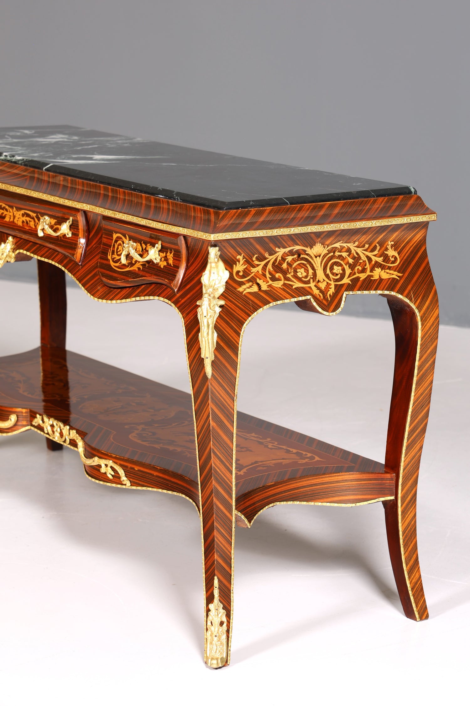 Wunderschöner Barock Stil Konsolen Tisch Marmor Antik Stil Intarsien Konsole