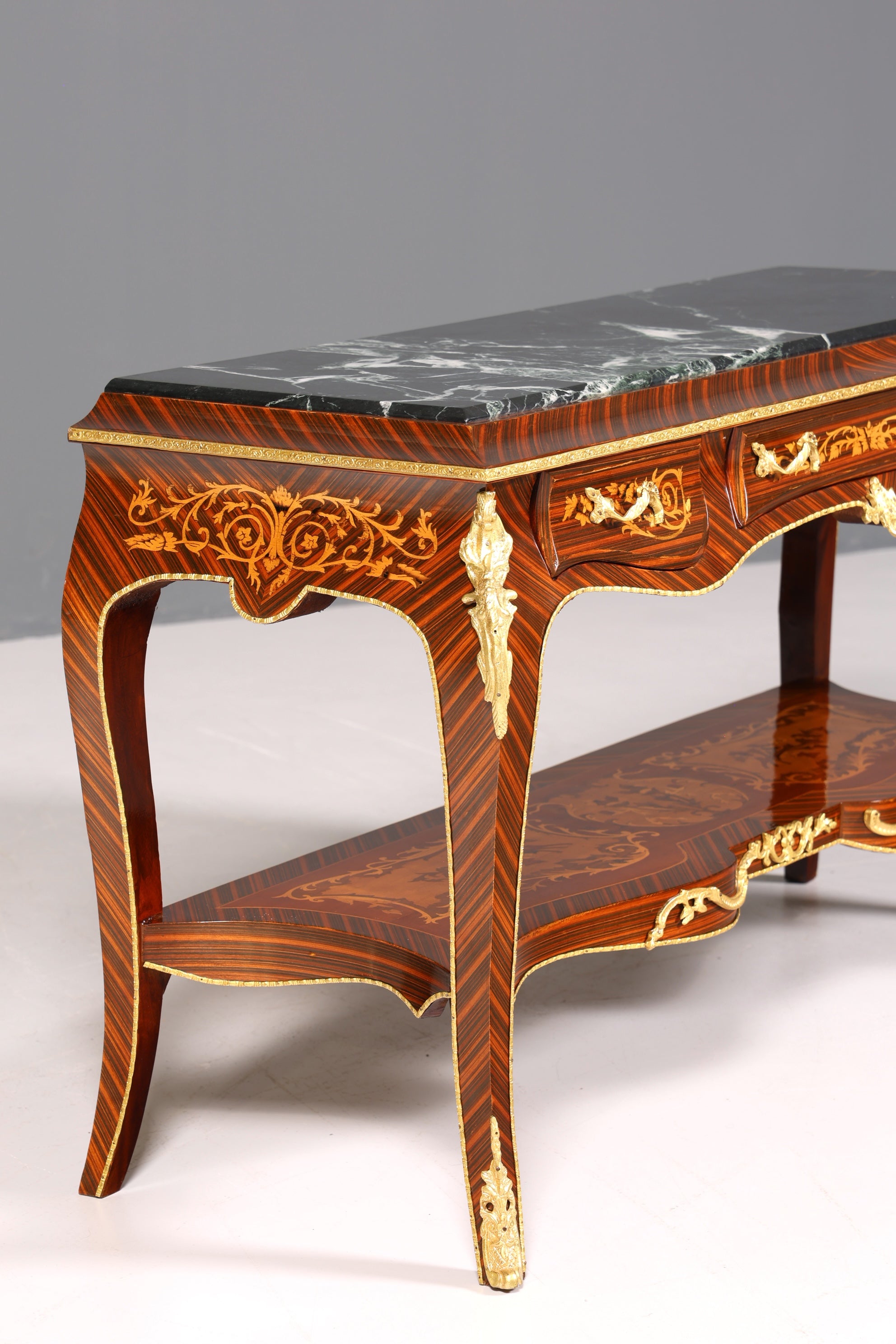 Wunderschöner Barock Stil Konsolen Tisch Marmor Antik Stil Intarsien Konsole