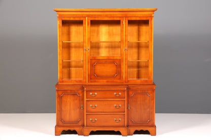 Wunderschöne Englische Vitrine Bücherschrank Buffet Antik Stil Englisch Eibe Glasvitrine Bibliothek
