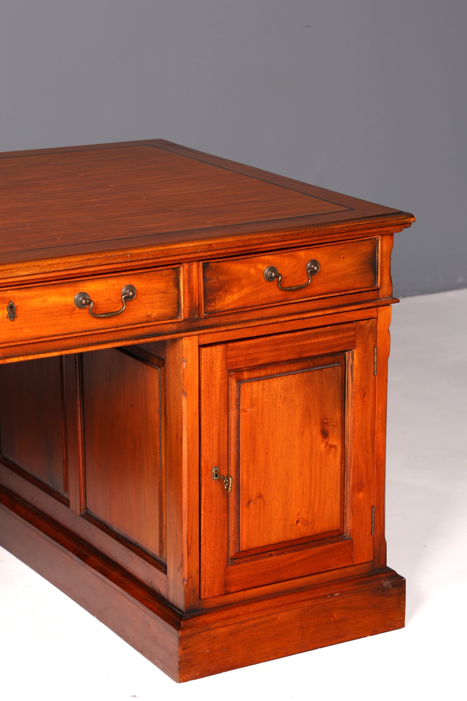 Beautiful English Mahogany Desk Antique Office Desk Partner Desk