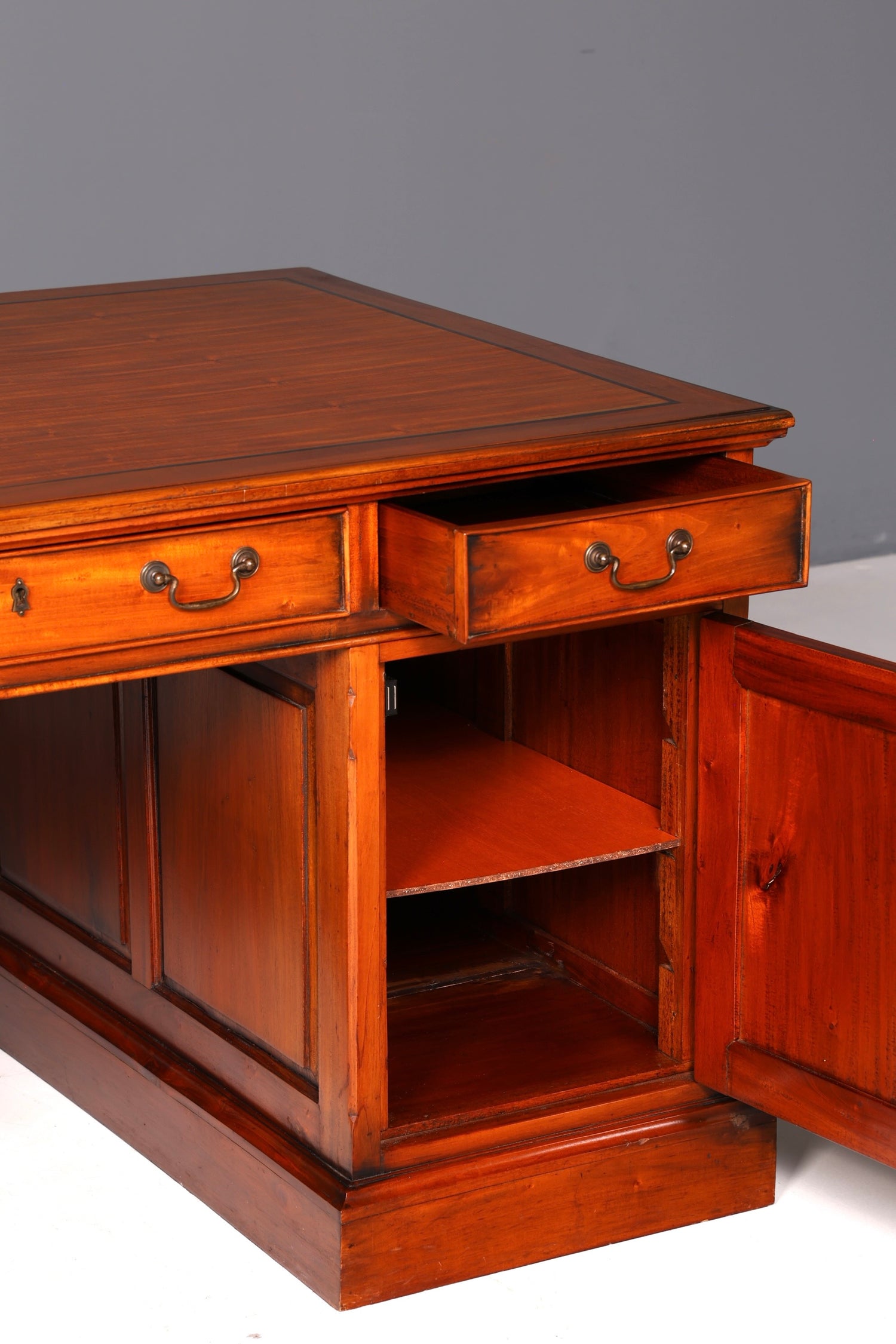 Beautiful English Mahogany Desk Antique Office Desk Partner Desk