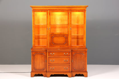 Wunderschöne Englische Vitrine Bücherschrank Buffet Antik Stil Englisch Eibe Glasvitrine Bibliothek