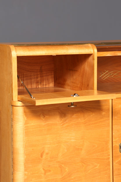 Traumhafte Mid Century Kommode Barschrank Art Deco Vintage Schrank Sideboard Teak 60s Flurkommode