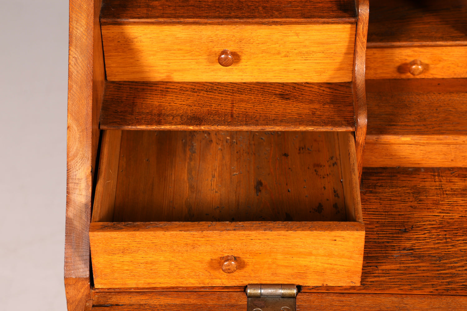 Wunderschöner Louis Seize Sekretär Echt Holz Eiche Schreibsekretär Barock Intarsien Antik Schreibtisch