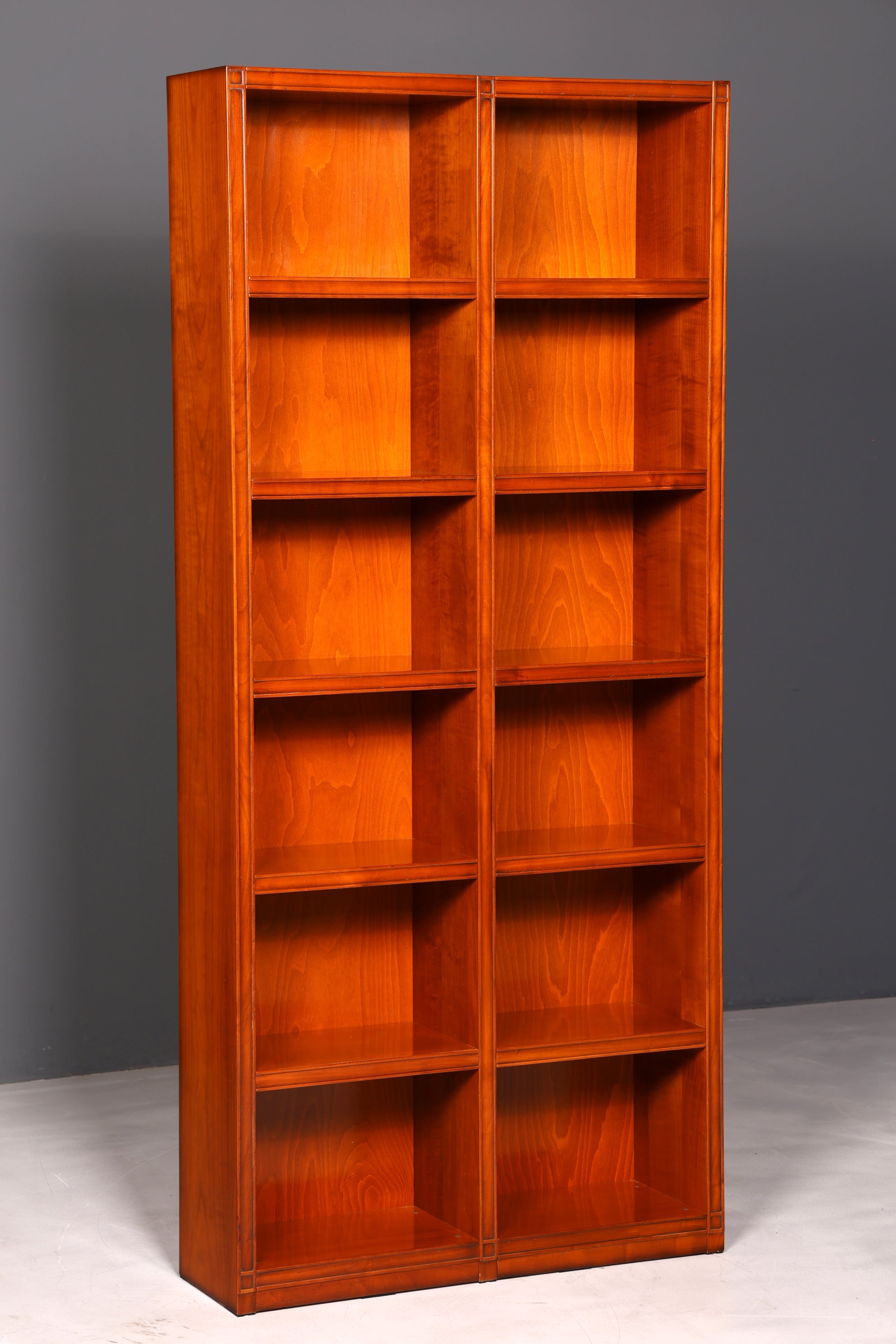 Beautiful XXL English Yew Bookcase Antique Shelving Unit Freestanding Bookcase Bookshelf Book Storage Solid Wood