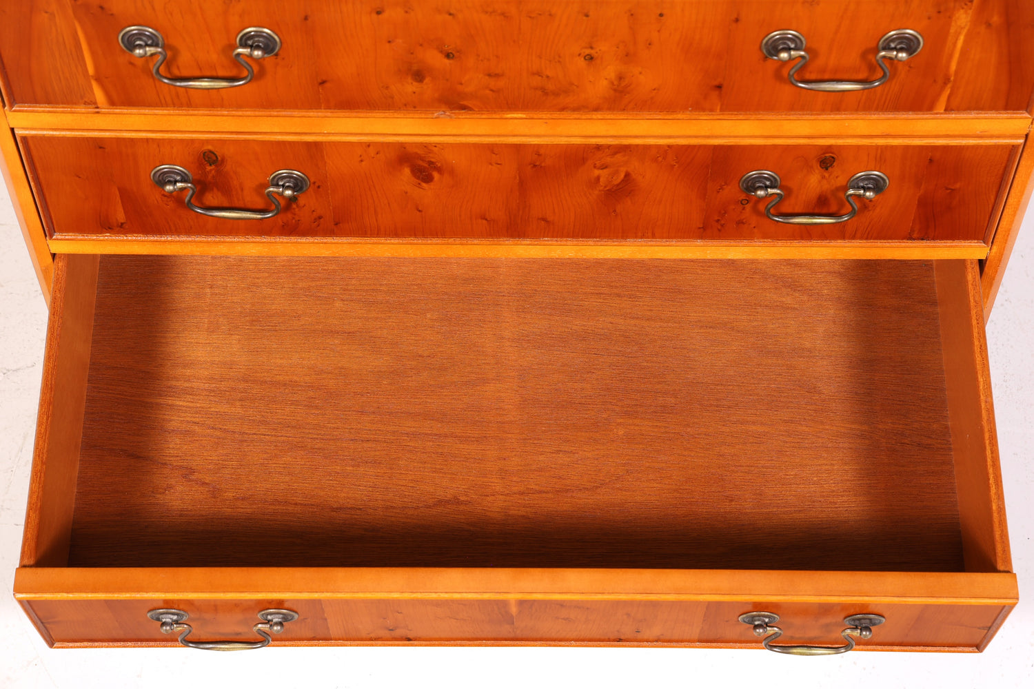 F221 Finish cm Wunderschöner Englischer Sekretär Eibe Schreibkommode Antik Stil Kommode UK Schreibtisch