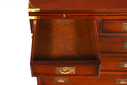 Wunderschöne Maritime Kommode Englisch Military Chest Schrank Schubladenkommode Wäschekommode Antik