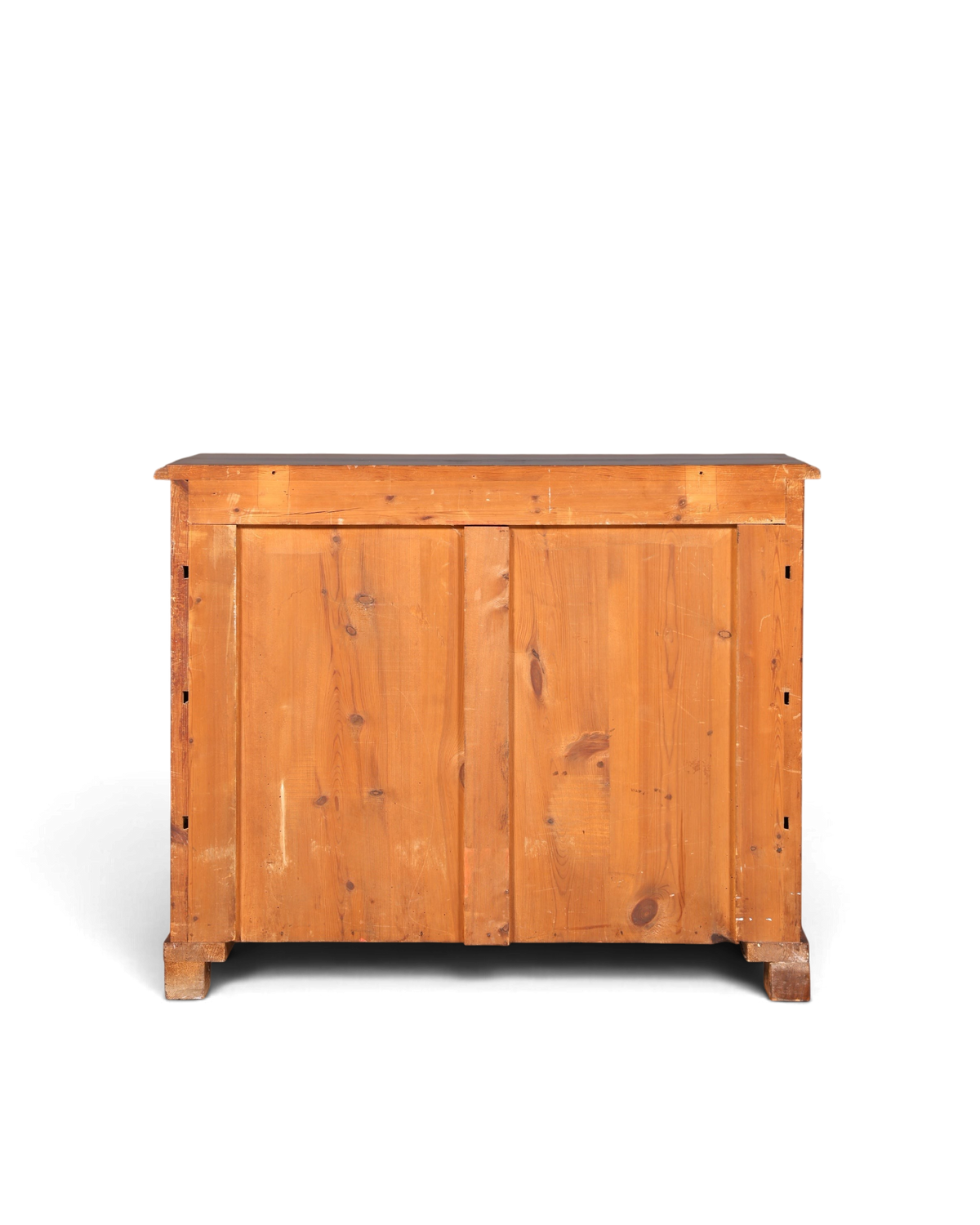 Hauptstadt Möblerei Gründerzeit Kommode aus massivem Holz, Rückansicht des antiken Louis Philippe Sideboards um 1890