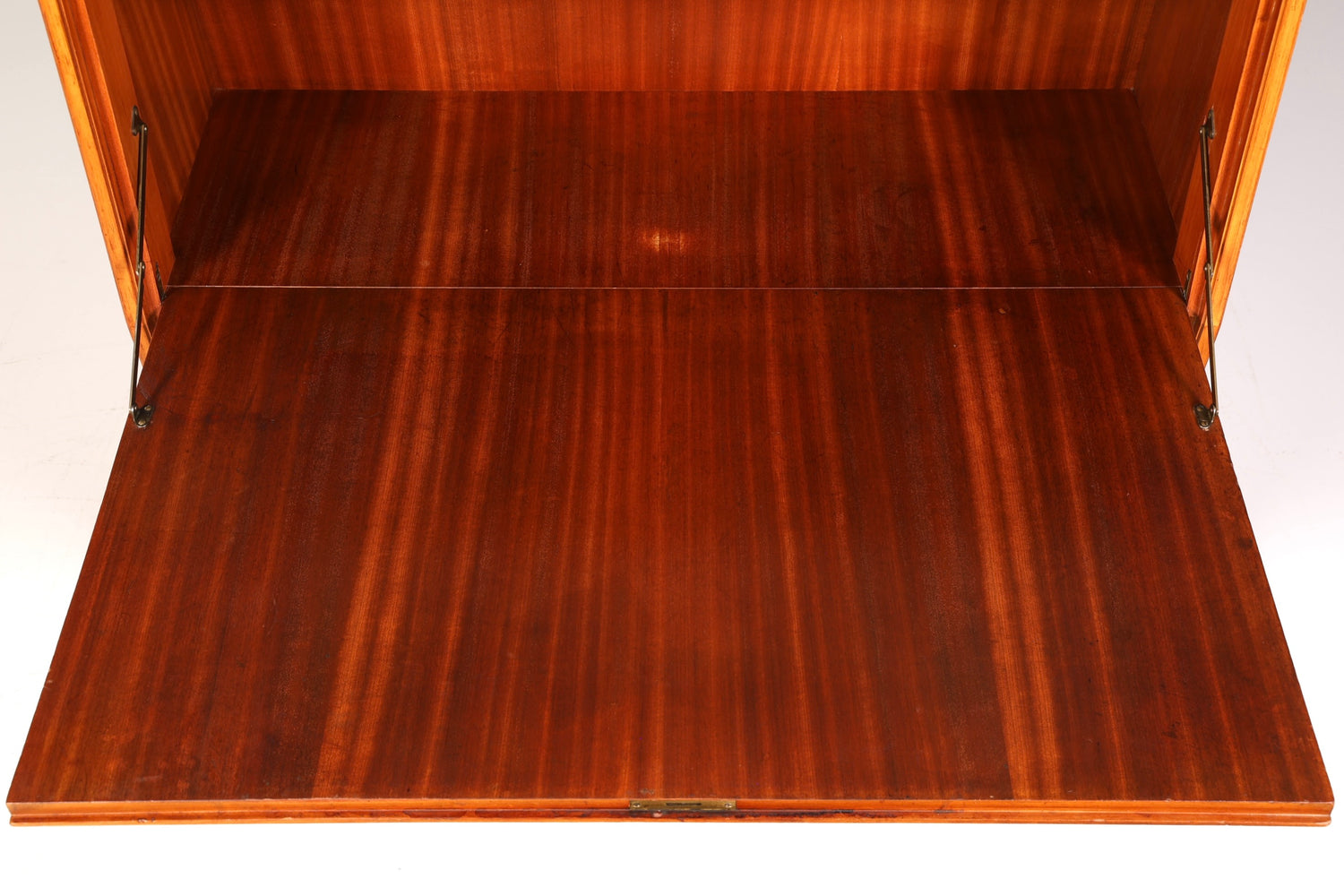 F222 Finish cm Schlichter Mid Century Sekretär Vintage Schreibmöbel echt Holz Kommode Office Secretary