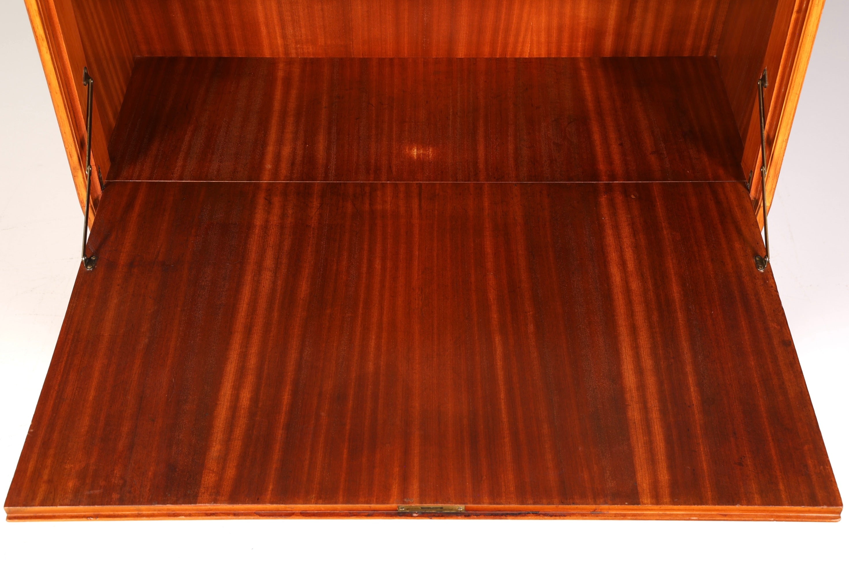 F222 Finish cm Schlichter Mid Century Sekretär Vintage Schreibmöbel echt Holz Kommode Office Secretary