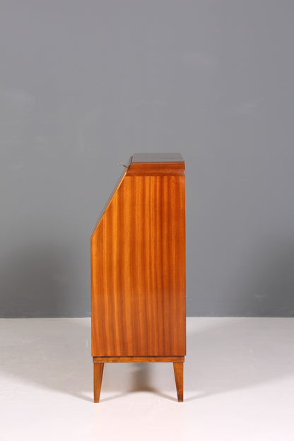 F223 Finish cm Schlichter Mid Century Sekretär Vintage Schreibmöbel echt Holz Kommode Office Secretary
