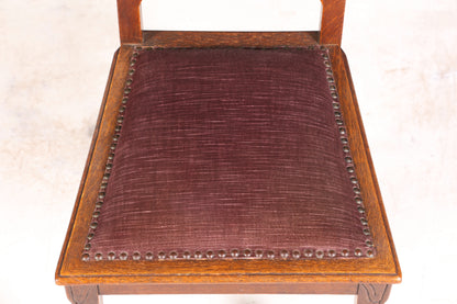 4x Wunderschöne Jugendstil Stühle Antik Stuhl Set Eiche Küchenstühle Esszimmer Stühle um 1900