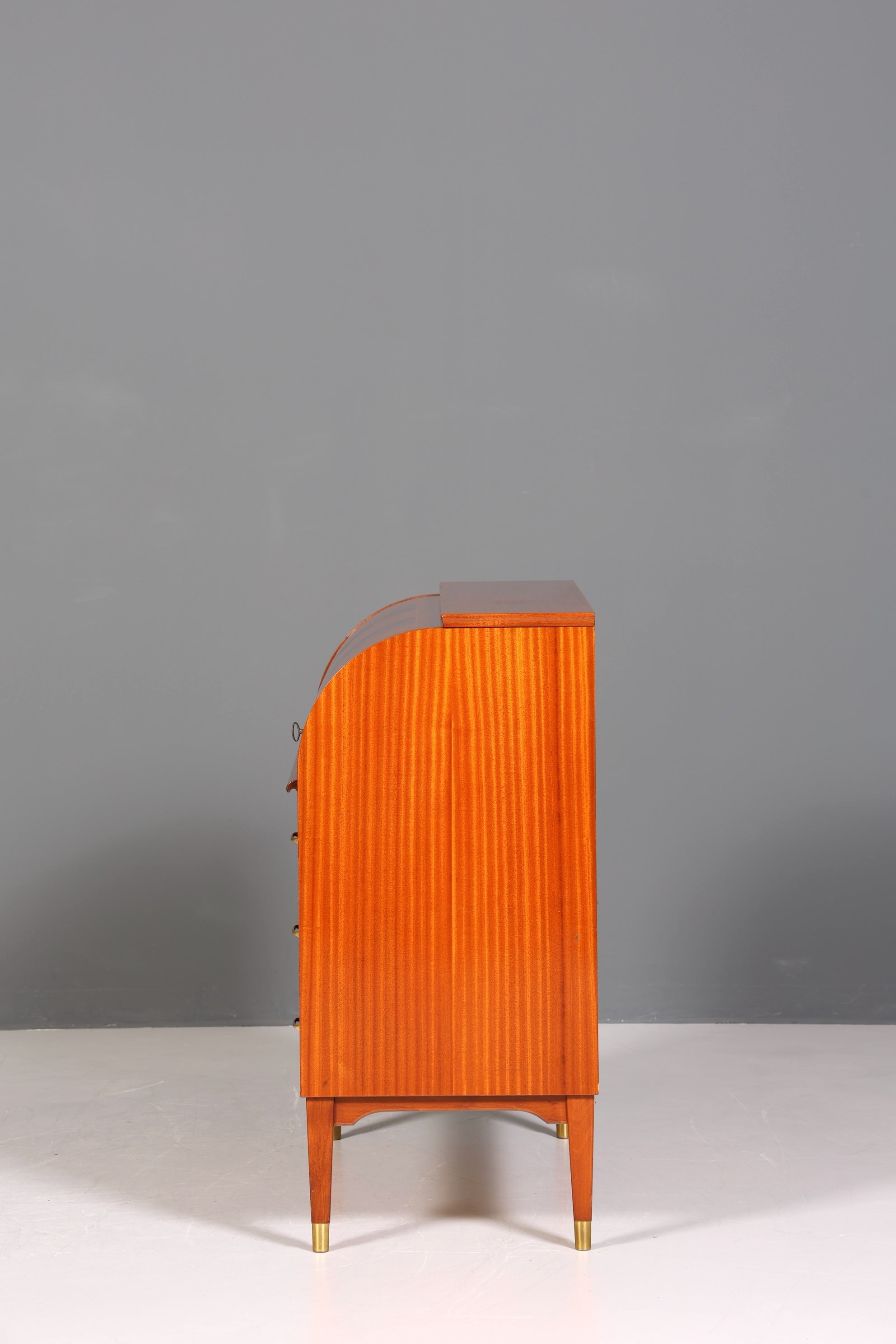 F224 Finish cm Wunderschöner Mid Century Rollladen Sekretär echt Holz Büro Schrank Vintage Schreibkommode