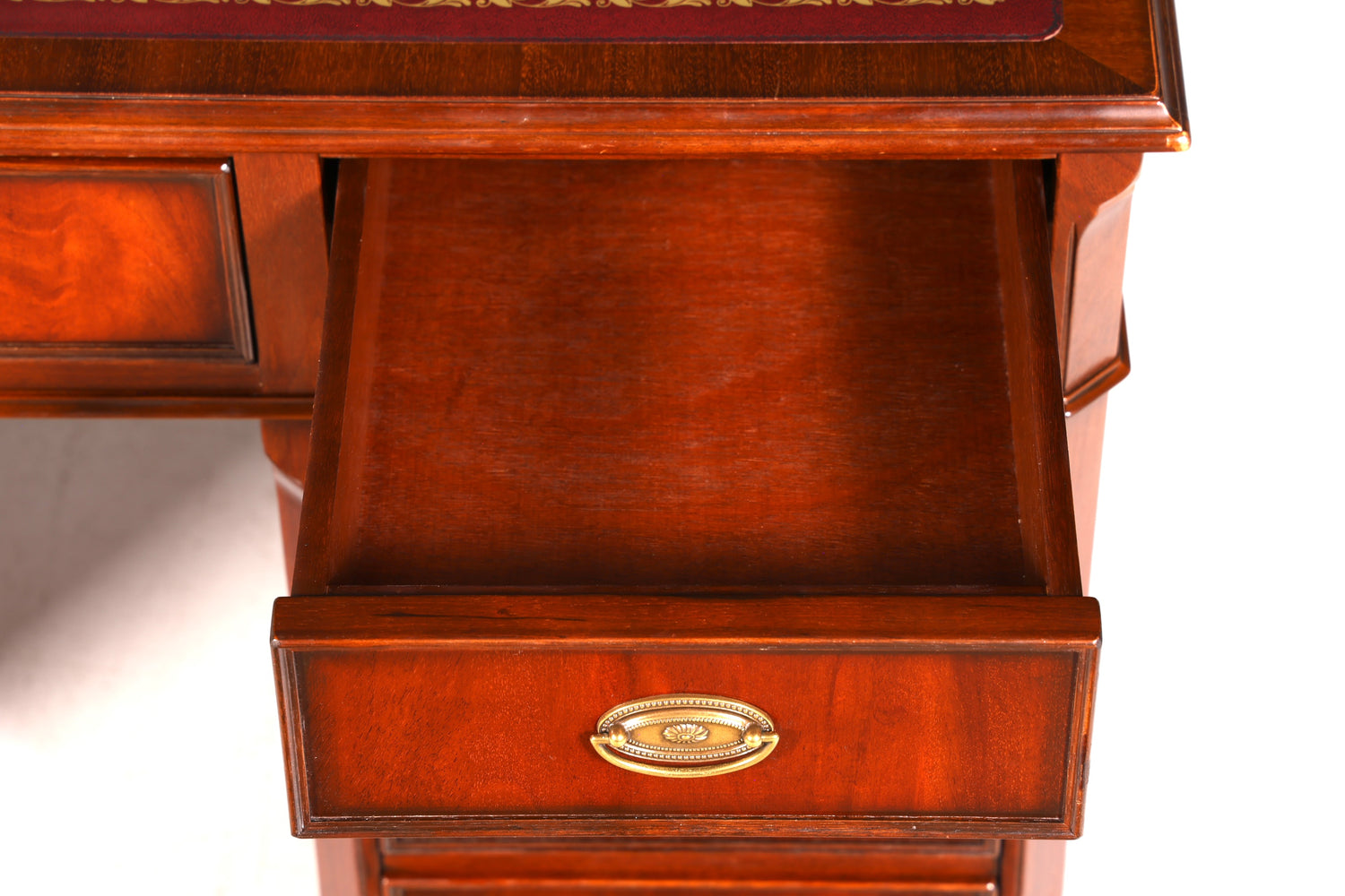 Wunderschöner Original Heldense Englischer Schreibtisch Echt Lederauflage Bürotisch Antik Office Desk