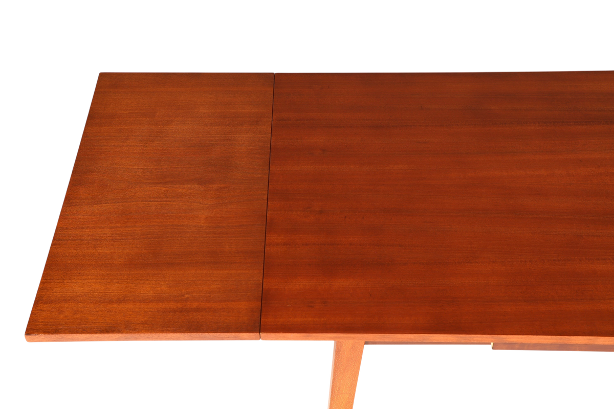 Hauptstadt Möblerei Mid Century Esstisch aus Holz mit ausziehbarer Tischplatte im Vintage Design der 60er Jahre