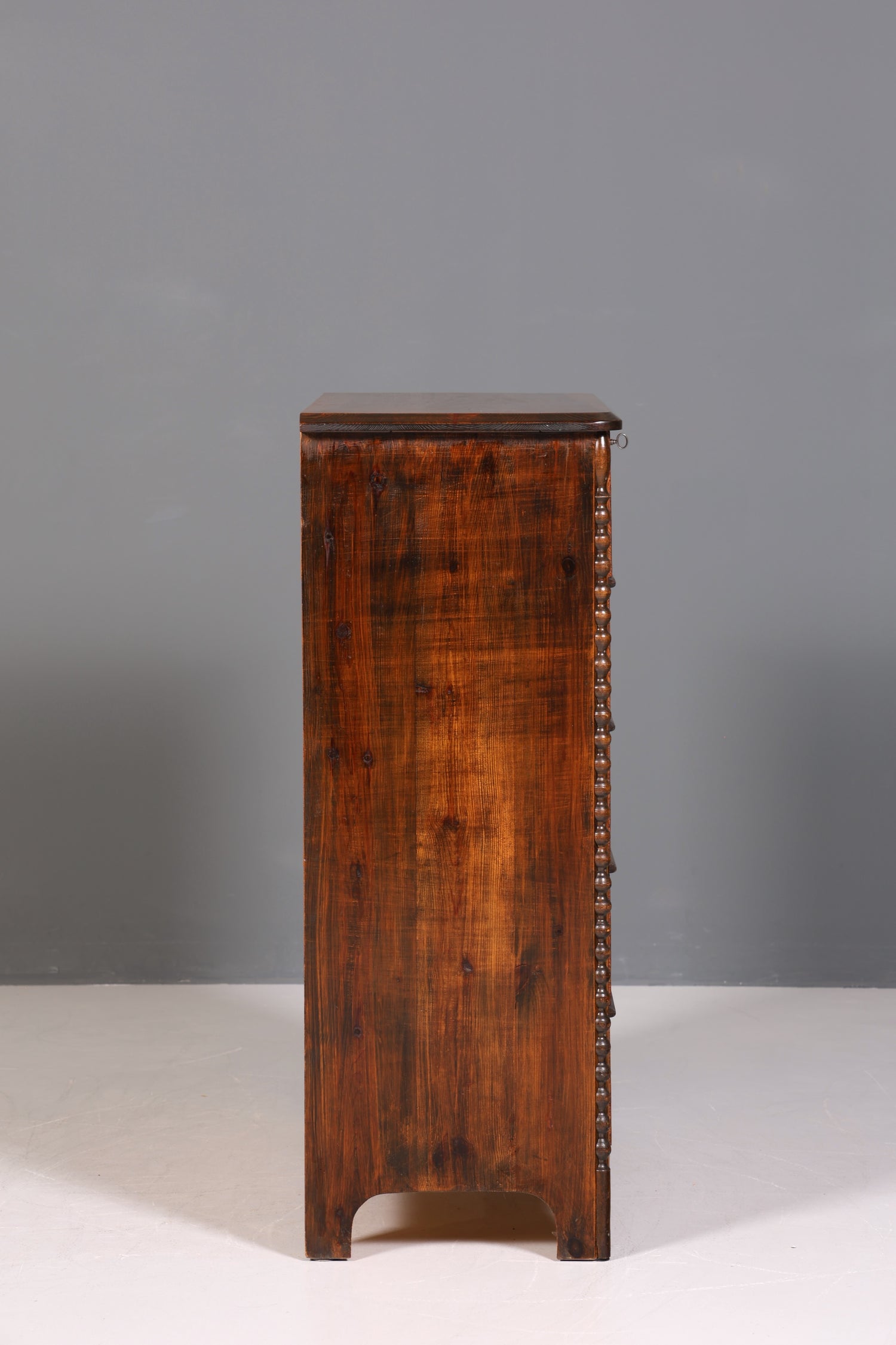 F225 Finish cm Stilvolle Louis Philippe Kommode Nussbaum Gründerzeit Schubladenkommode um 1890