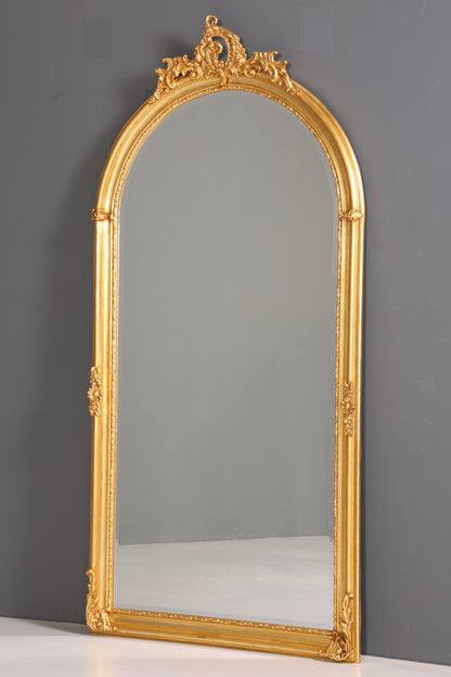 Stilvoller XXL Prunk Barock Stil Standspiegel Antik Stil Gold Ornament Flurspiegel Spiegel