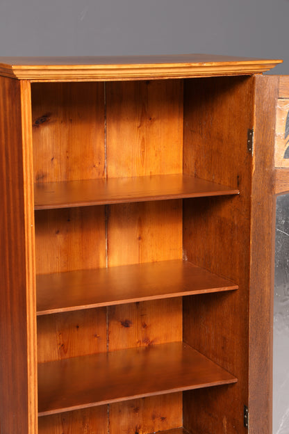 Prachtvolle Jugendstil Vitrine Antiker Bücherschrank Schrank Glasvitrine Geschirrschrank Antik Echtholz