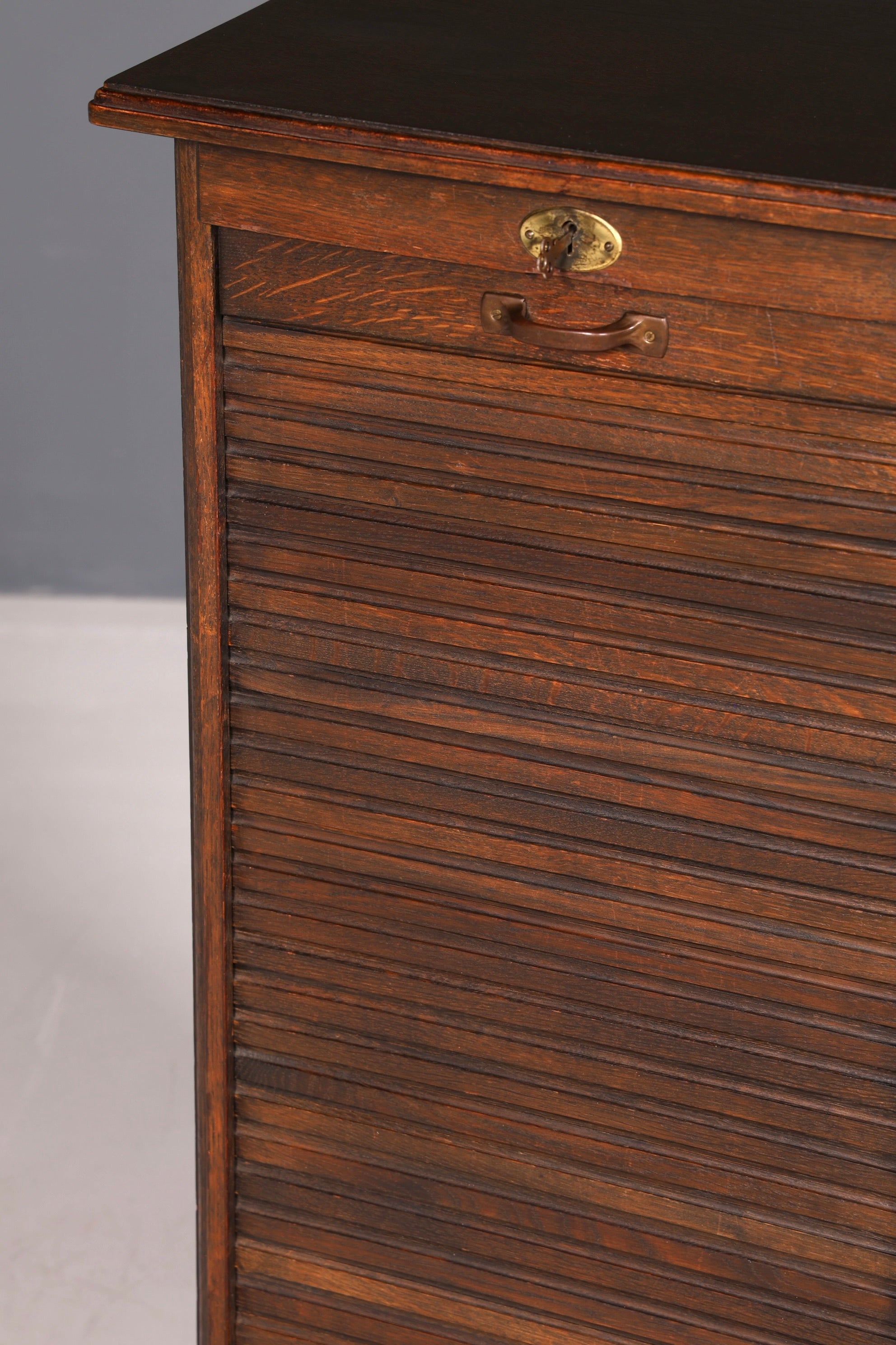 Simple Bauhaus tambour cabinet roll-front cabinet filing cabinet Art Deco office cabinet antique vintage