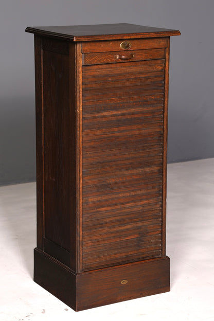 Simple Bauhaus tambour cabinet roll-front cabinet filing cabinet Art Deco office cabinet antique vintage