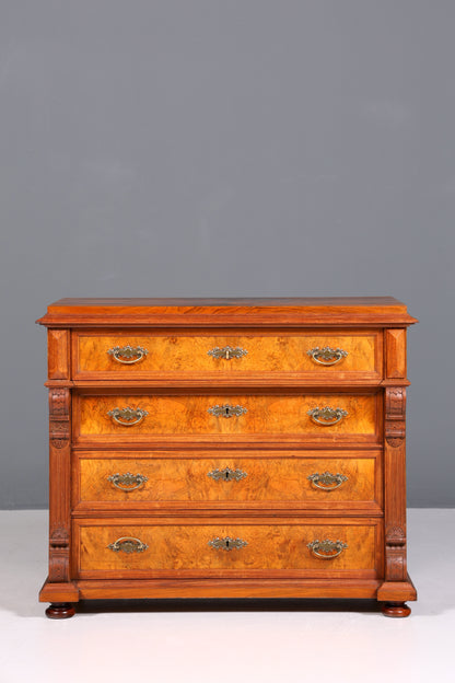 F227 Finish cm Wunderschöne Gründerzeit Kommode Jugendstil Antik Sideboard Schubladenkommode Wäschekommode