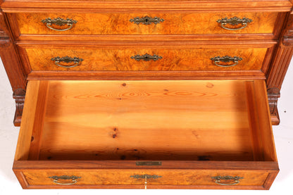 F227 Finish cm Wunderschöne Gründerzeit Kommode Jugendstil Antik Sideboard Schubladenkommode Wäschekommode