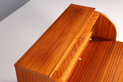 F228 Finish cm Wunderschöner Mid Century Rollladen Sekretär echt Holz Büro Schrank Vintage Schreibkommode