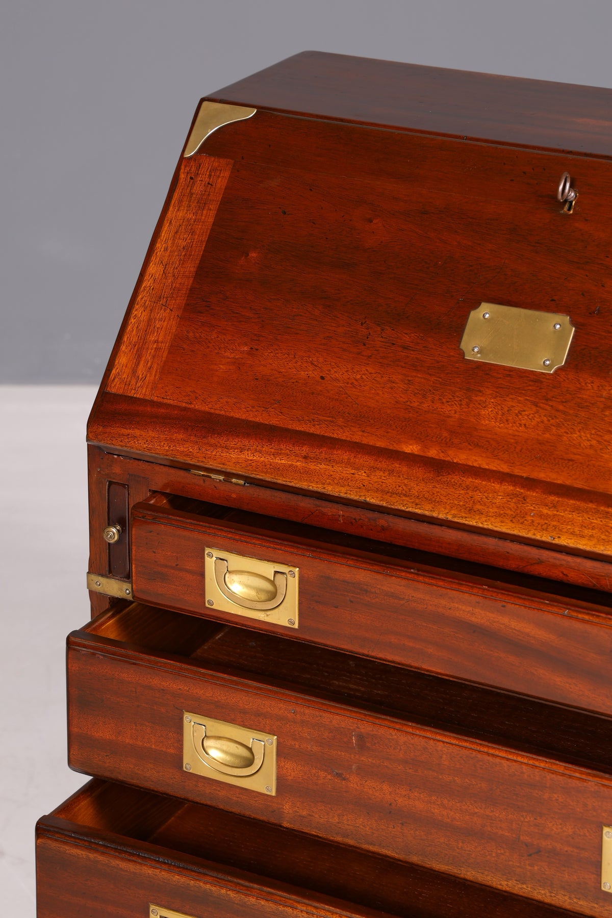 Beautiful Maritime Secretary English Writing Cabinet Solid Wood English Desk